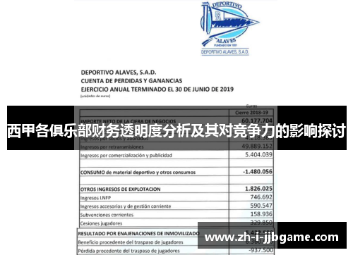西甲各俱乐部财务透明度分析及其对竞争力的影响探讨
