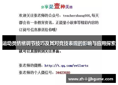 运动员情绪调节技巧及其对竞技表现的影响与应用探索